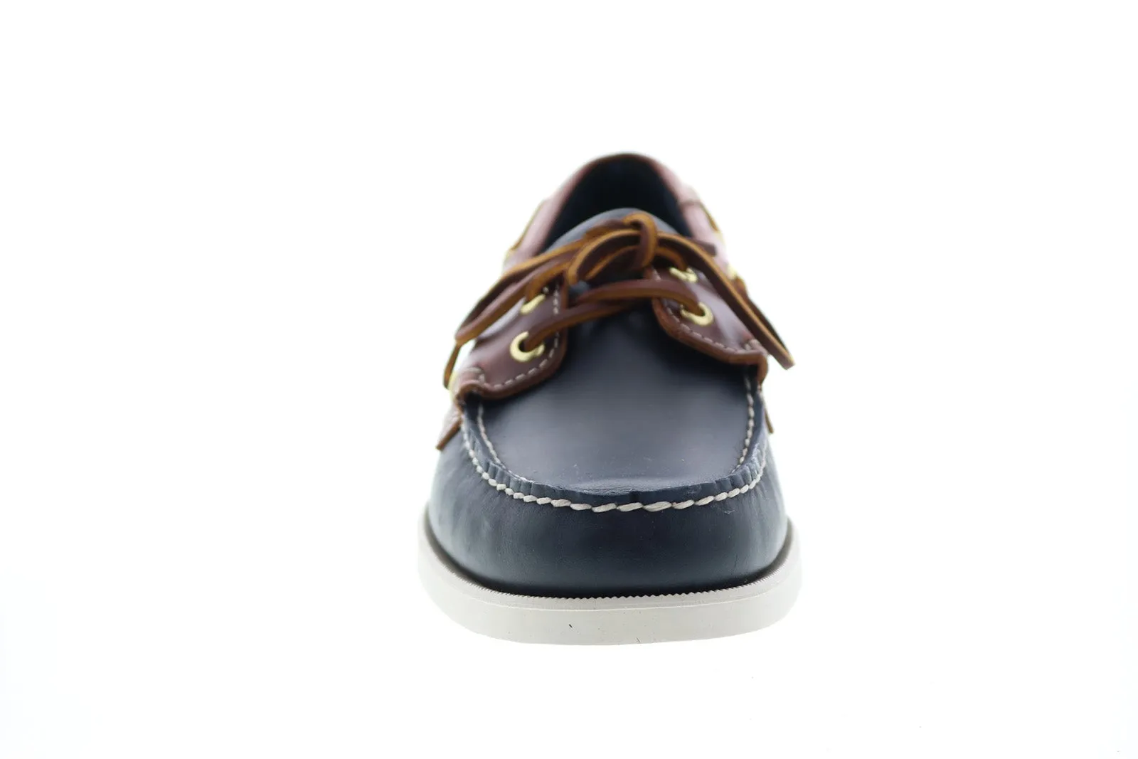 Sebago Portland Waxy 771112W Mens Blue Leather Loafers & Slip Ons Boat Shoes