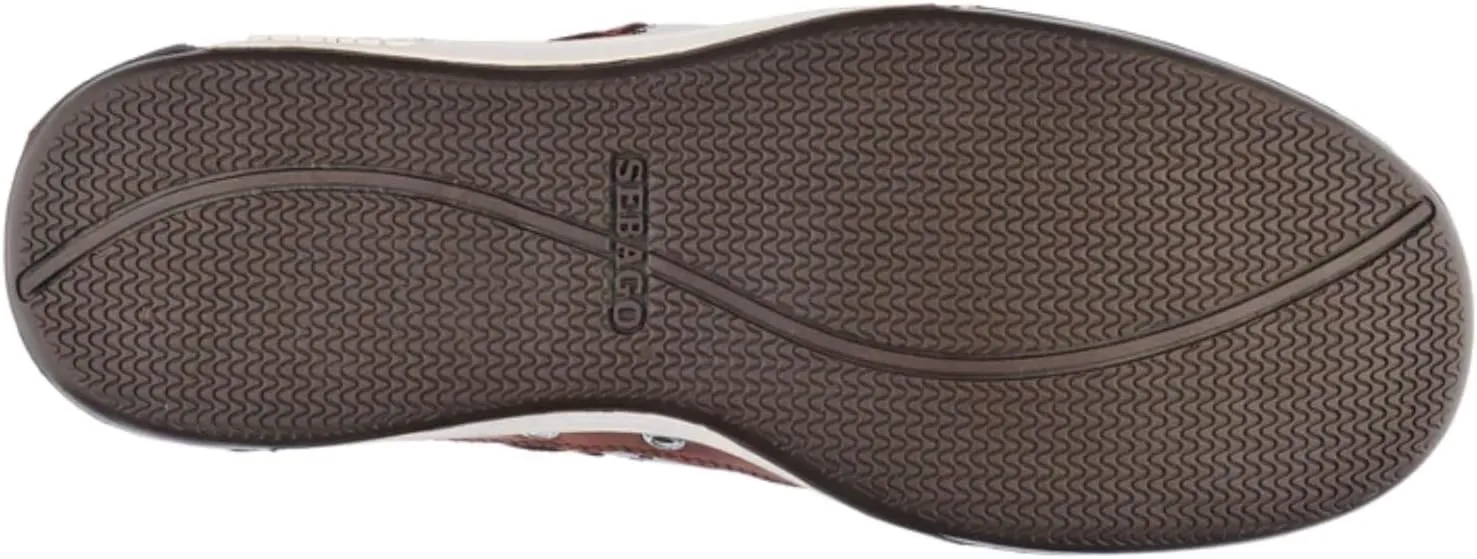 Sebago Triton Three Eyelets Boat Shoes - Waxed Nubuck Leather Moccasins with Breathable Mesh Lining, Comfy EVA Insole, and Rubber Outsole