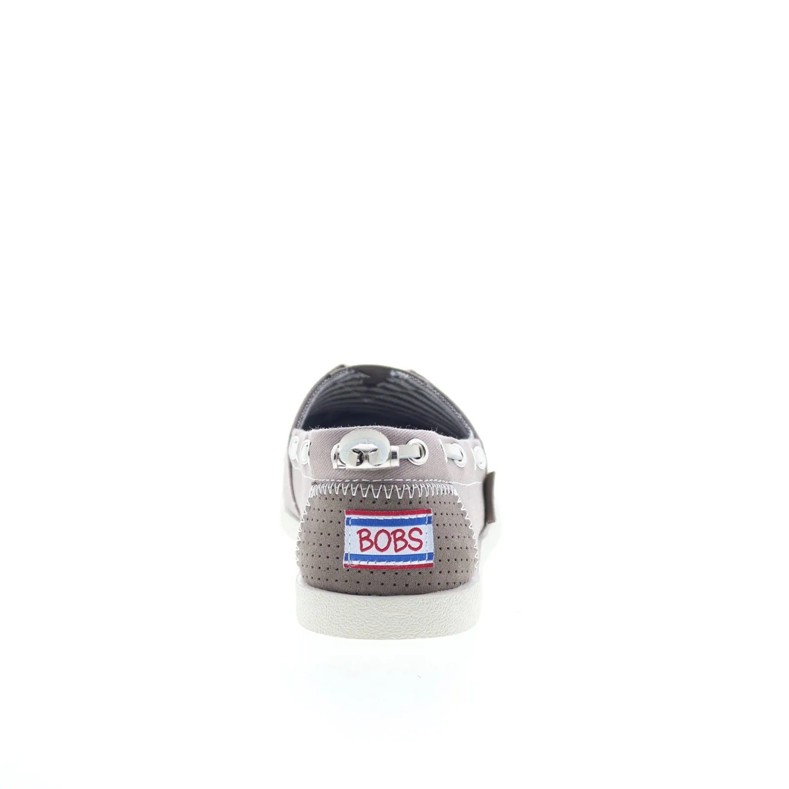 Skechers Bobs Chill Luxe Traveler 33738 Womens Gray Canvas Loafer Flats Shoes