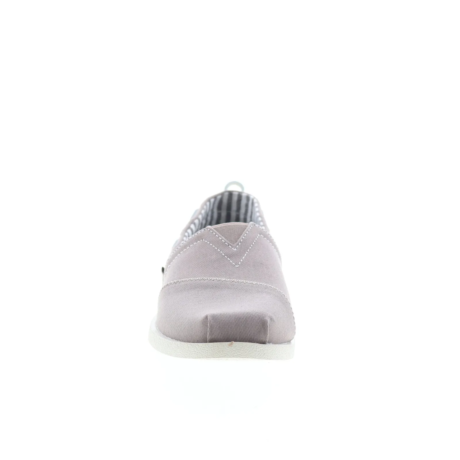 Skechers Bobs Chill Luxe Traveler 33738 Womens Gray Canvas Loafer Flats Shoes