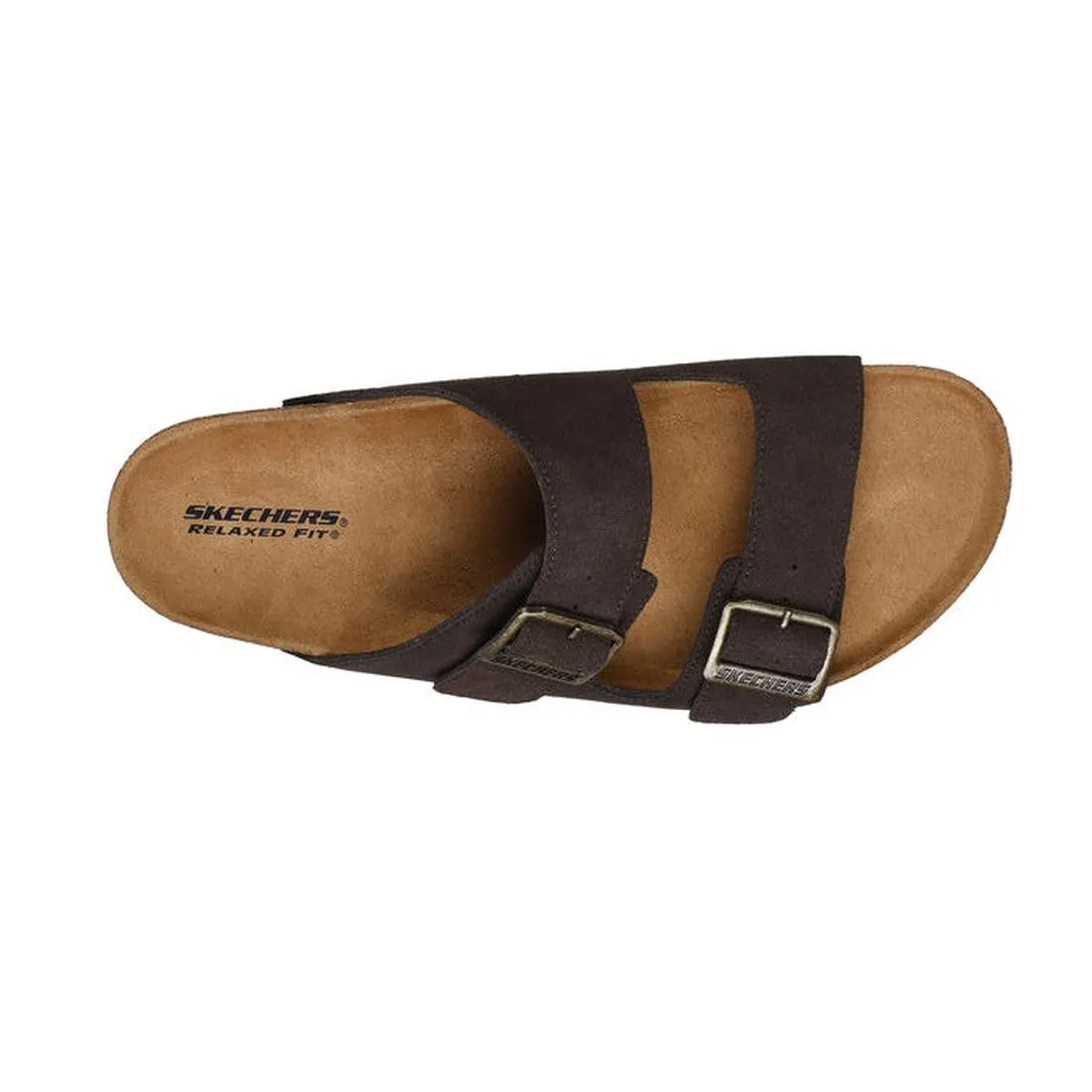 Skechers Mens Aidan Leelan Arch Fit Sandal Chocolate Brown 2 Strap Relaxed Fit