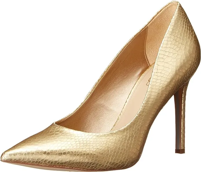 Slip Multi-device compatible Classic Unbeatable price Toe Dress Pumps Sam Edelman Gold Hazel Heeled Pointed Stiletto On