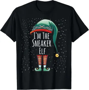 Sneaker Elf Matching Family Christmas Party Pajama xmas T-Shirt