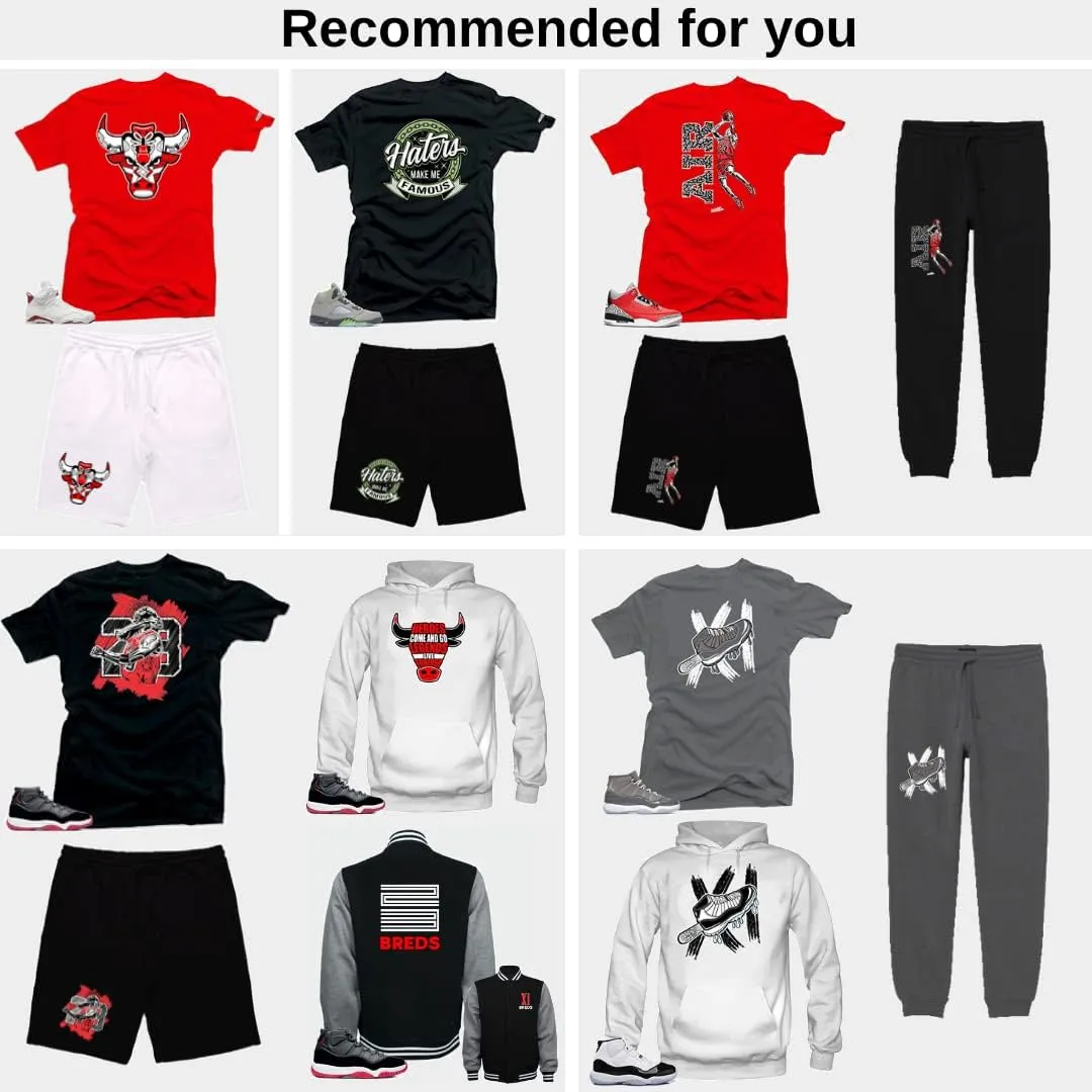 SNELOS Shirt to Match Jordan 4 Bred Match Sneaker Tee