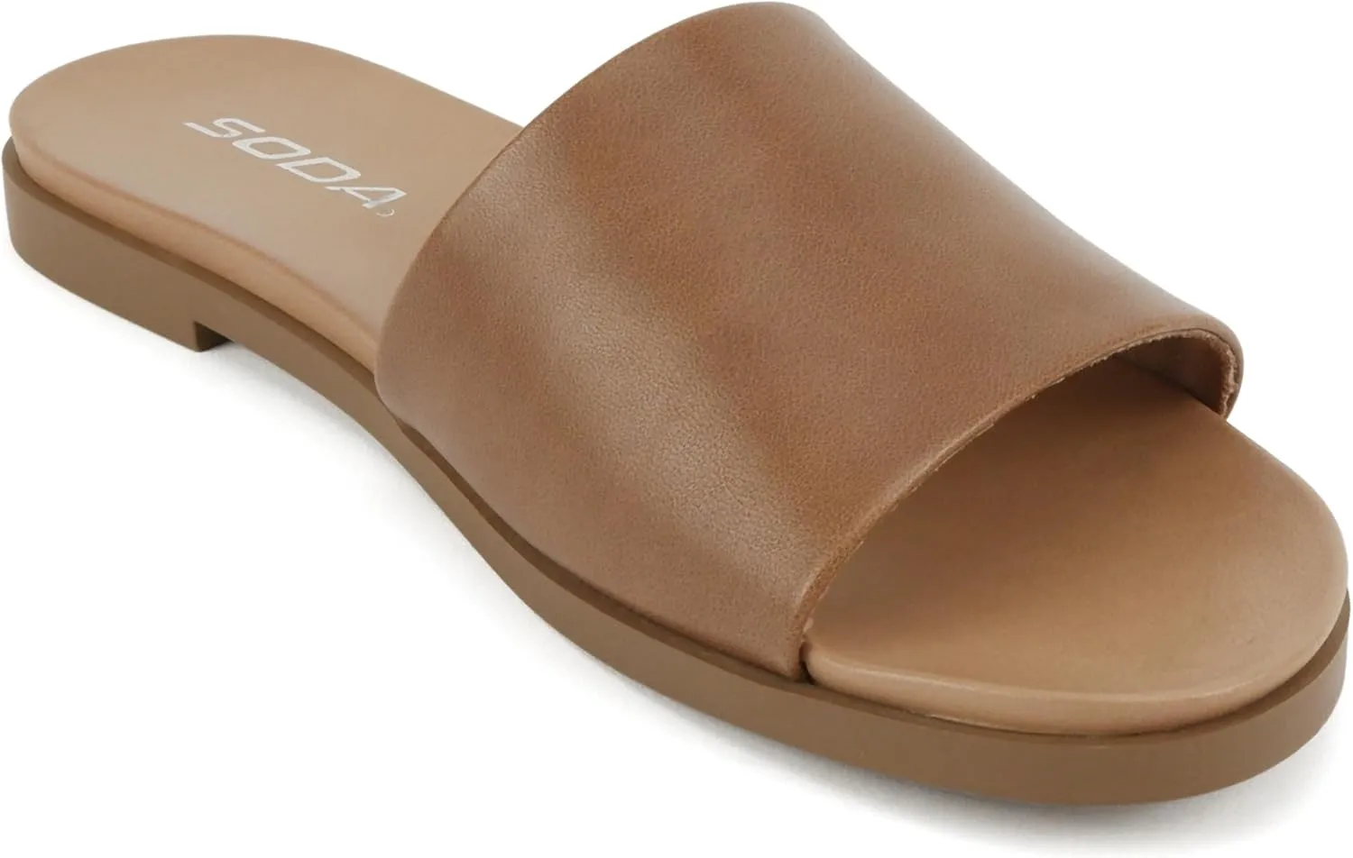 Soda “Board” ~ Women Open Round Toe Single Band Slide Sandal