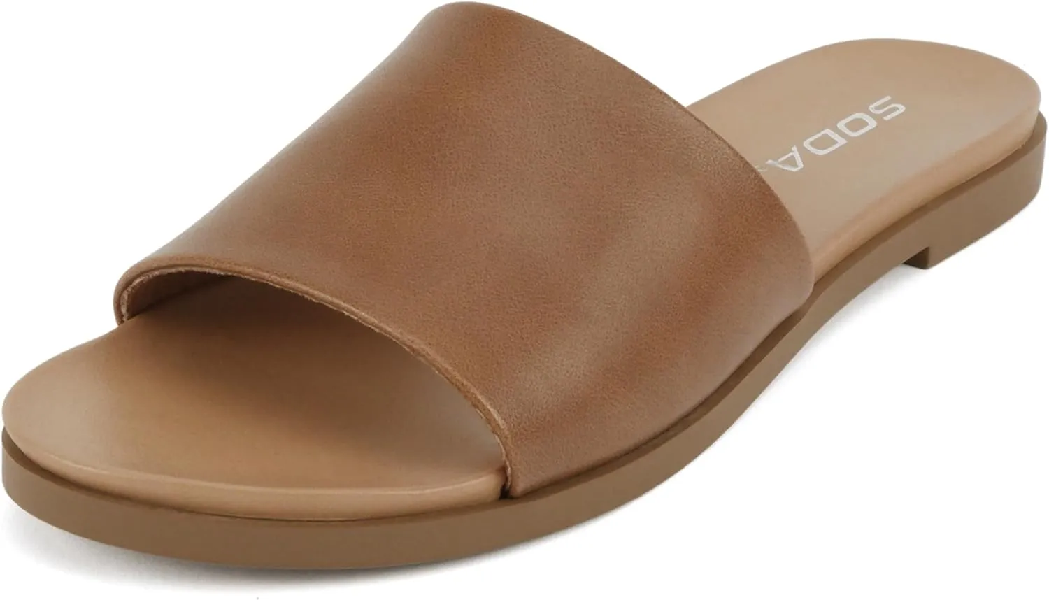Soda “Board” ~ Women Open Round Toe Single Band Slide Sandal