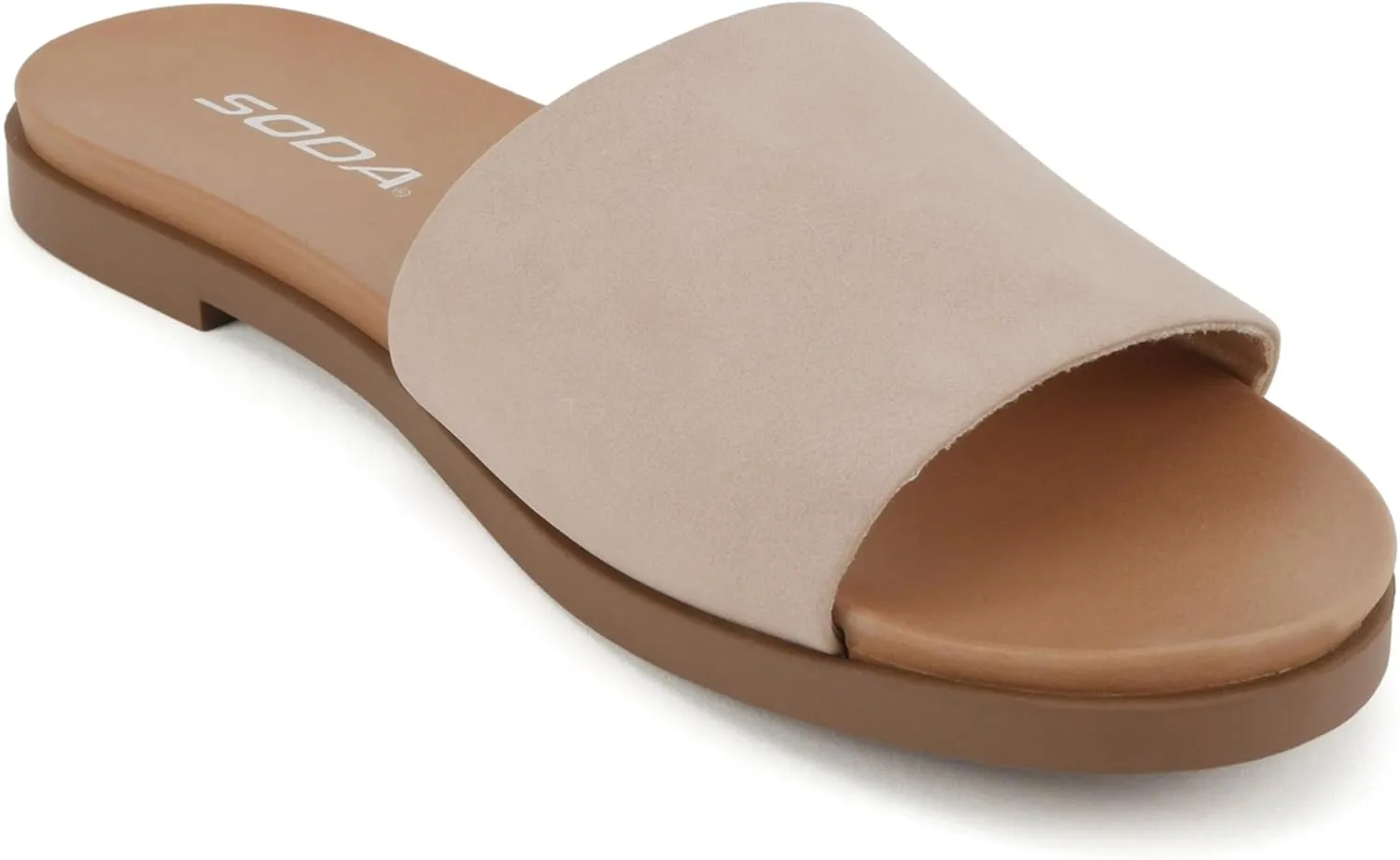 Soda “Board” ~ Women Open Round Toe Single Band Slide Sandal