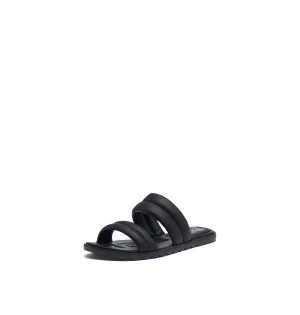 Sorel Women's Ella II Puff Slide Sandal - Black, Sea Salt - Size 9.5