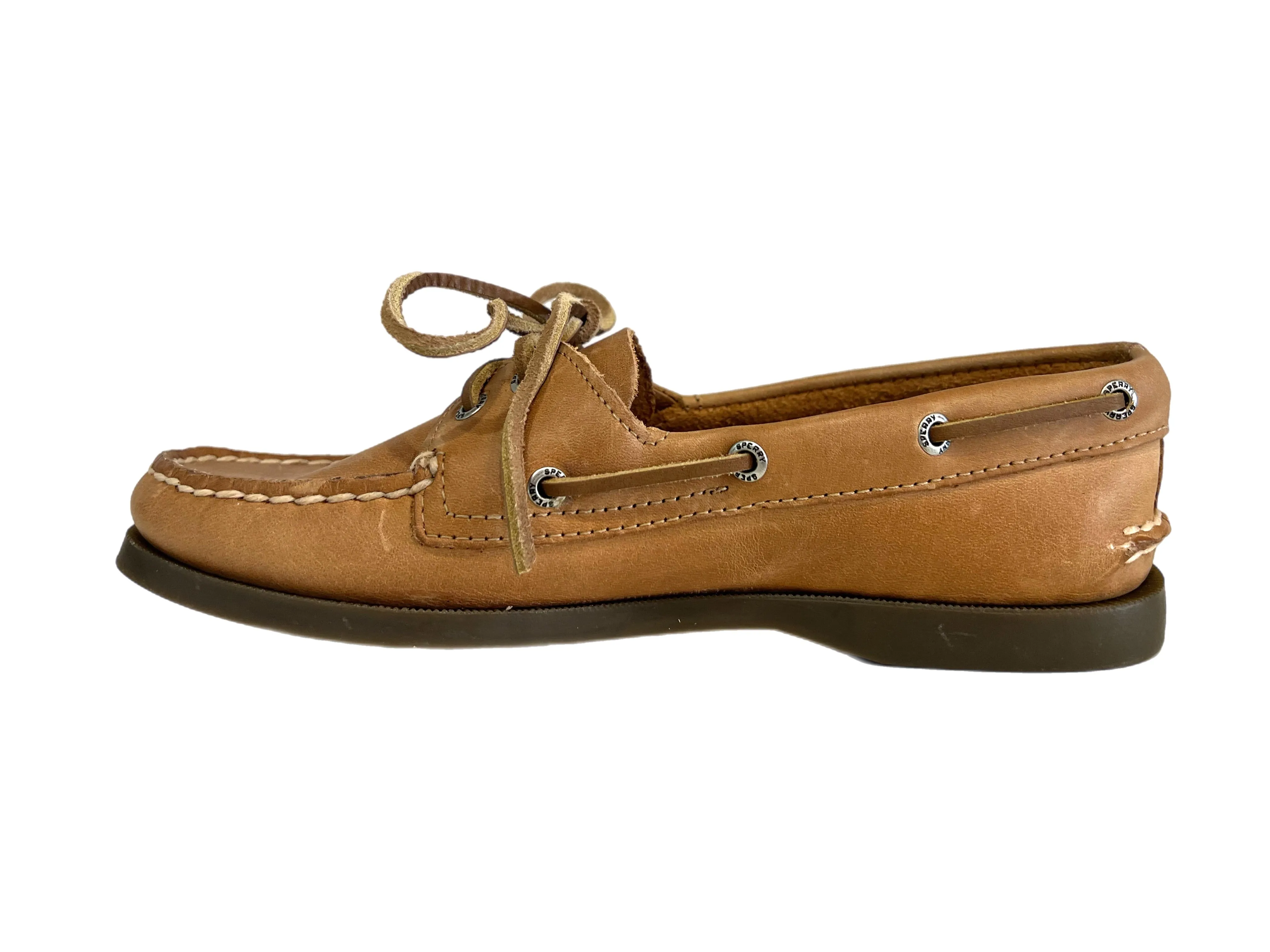 SPERRY Ladies Authentic Original 2 Eye Boat Shoe - Sahara Leather