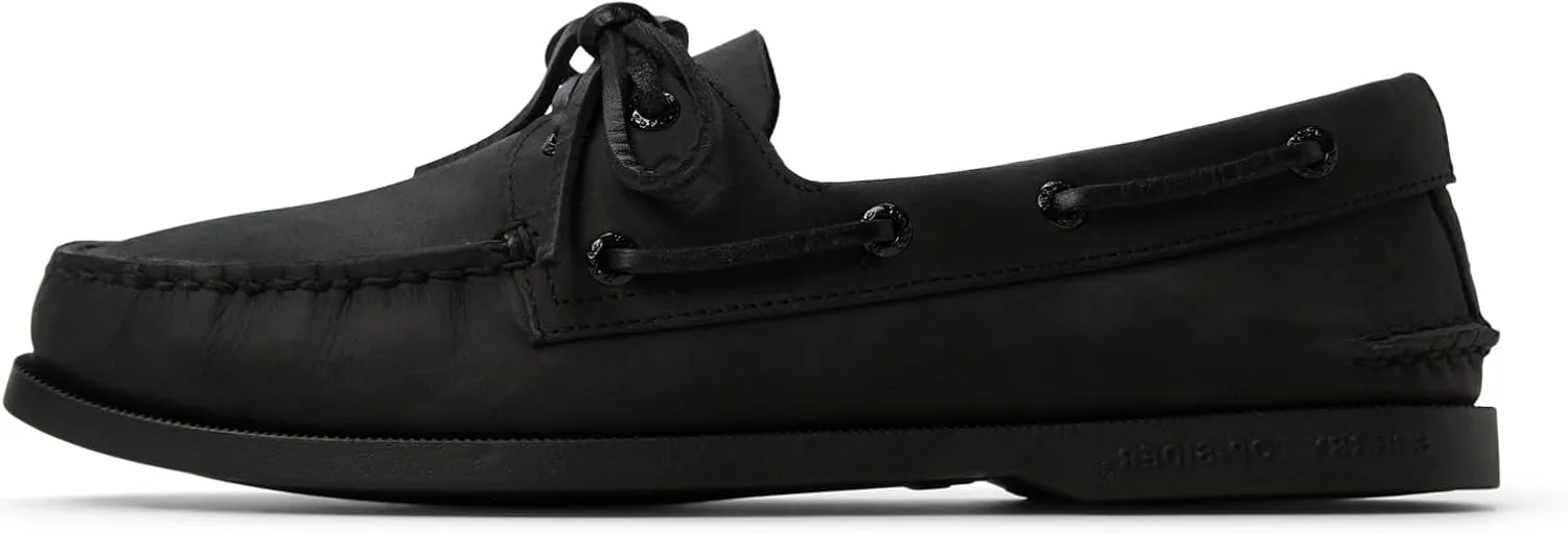 Sperry Men's Authentic Original 2-Eye Boat Shoe, Black, 8.5 Wide