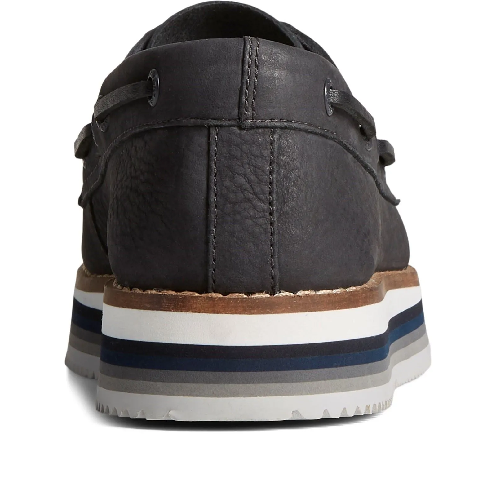 Sperry Women's Authentic Original Stacked Boat Shoe in Black