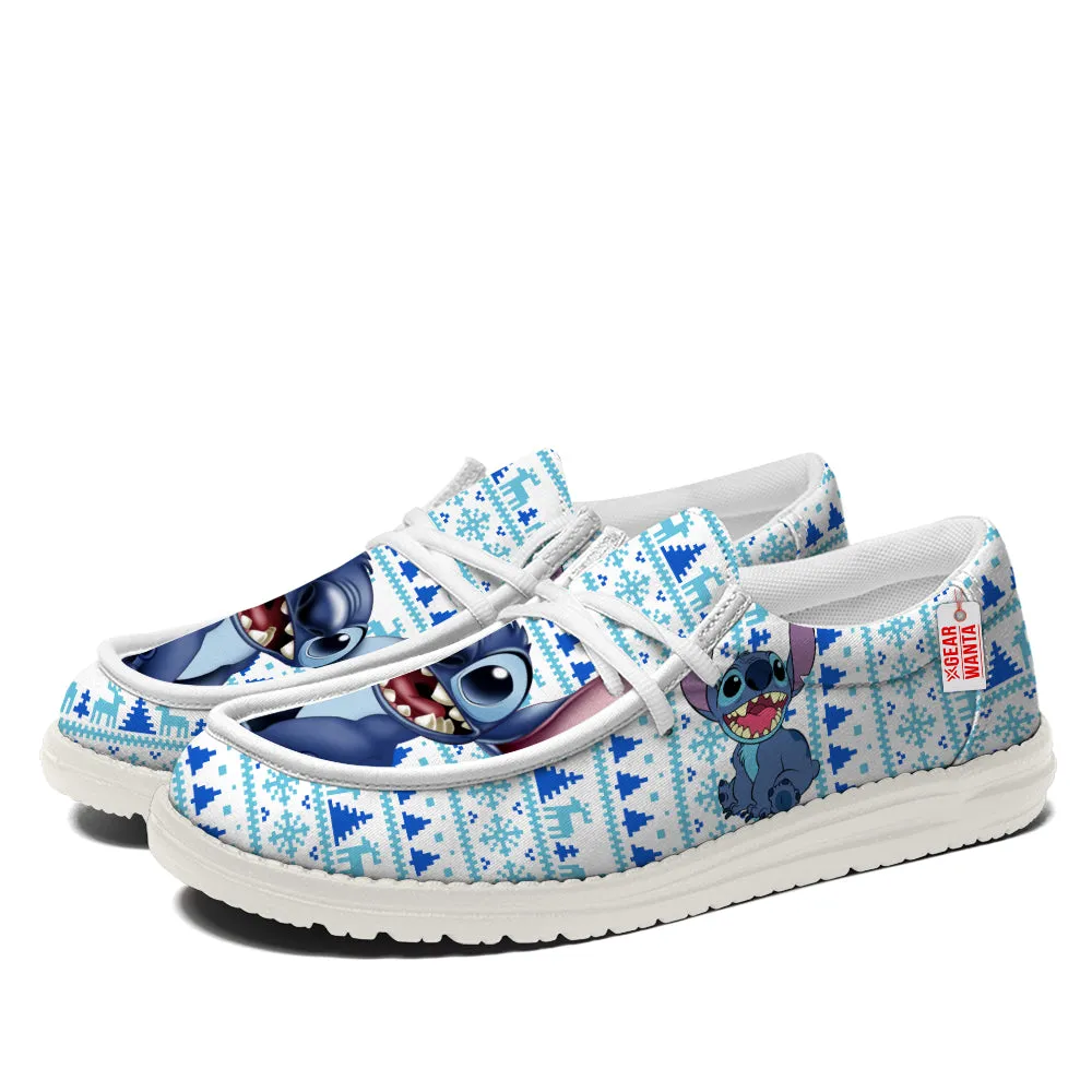 Stitch Christmas Ugly Canvas Loafer Shoes
