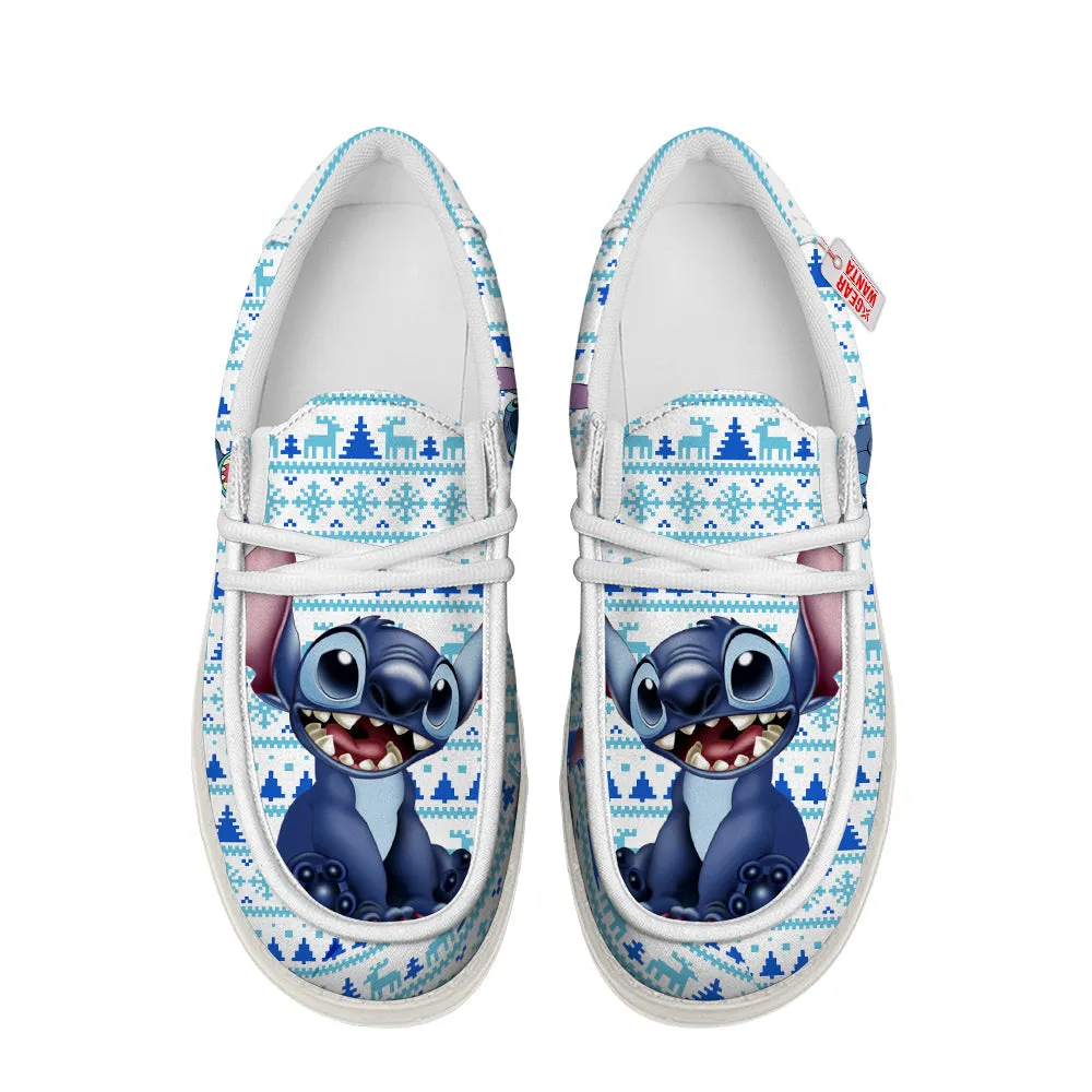 Stitch Christmas Ugly Canvas Loafer Shoes