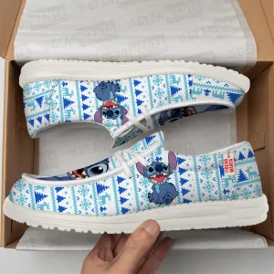 Stitch Christmas Ugly Canvas Loafer Shoes