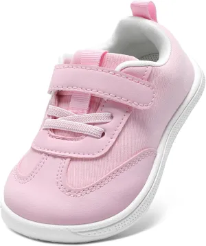 STQ Toddler Girls Boys Wide Toe Barefoot Shoes Kids Walking Tennis Comfort Sneakers Lightweight Breathable Gym Shoe