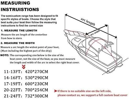 TIST V-Shaped Waterproof Boat Cover 420D Oxford Cloth Boat Cover, Heavy Duty All Weather Outdoor for Yachts, Speedboats, Water Skis, V-Hulls, Black Boat Cover Hull Protectors(11-13ft)