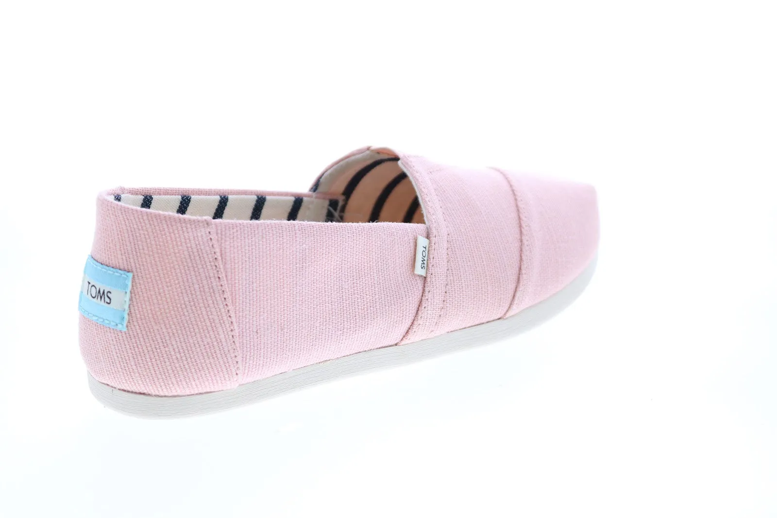 Toms Alpargata 10016522 Womens Pink Canvas Slip On Loafer Flats Shoes