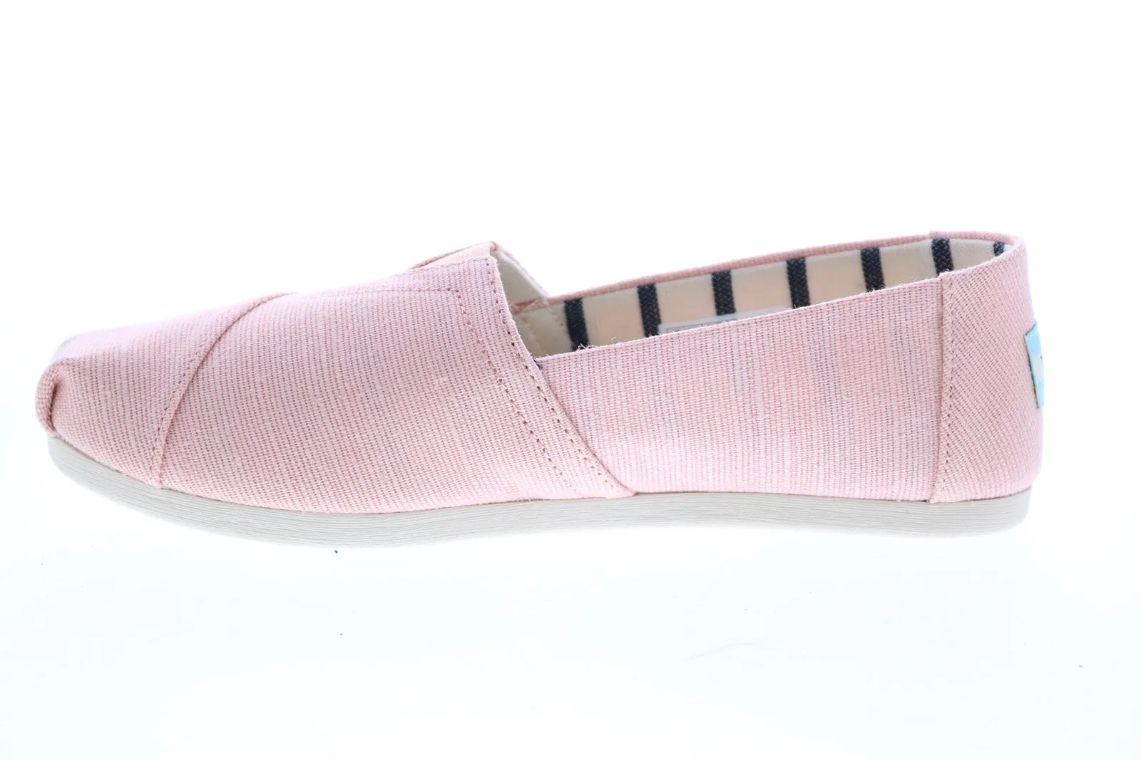 Toms Alpargata 10016522 Womens Pink Canvas Slip On Loafer Flats Shoes