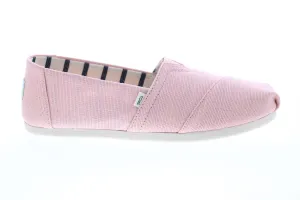 Toms Alpargata 10016522 Womens Pink Canvas Slip On Loafer Flats Shoes