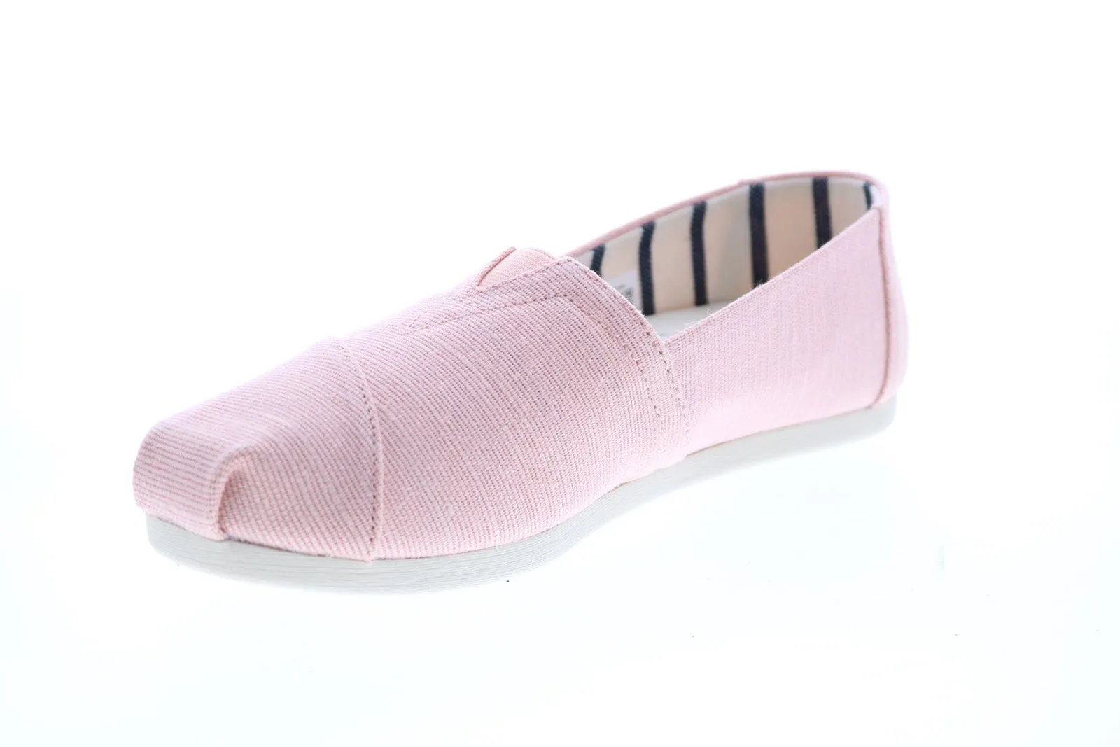 Toms Alpargata 10016522 Womens Pink Canvas Slip On Loafer Flats Shoes