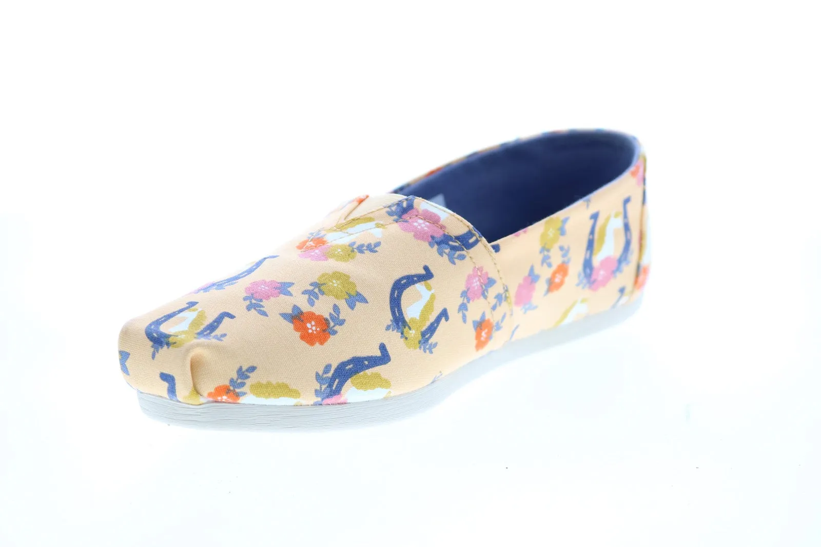 Toms Alpargata 10016603 Womens Yellow Canvas Loafer Flats Shoes
