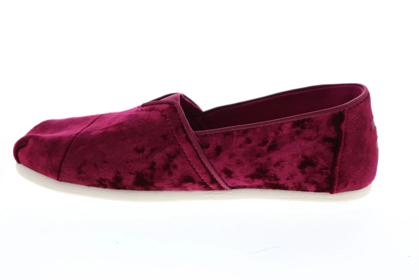 Toms Classic 10011310 Womens Red Canvas Loafer Flats Shoes
