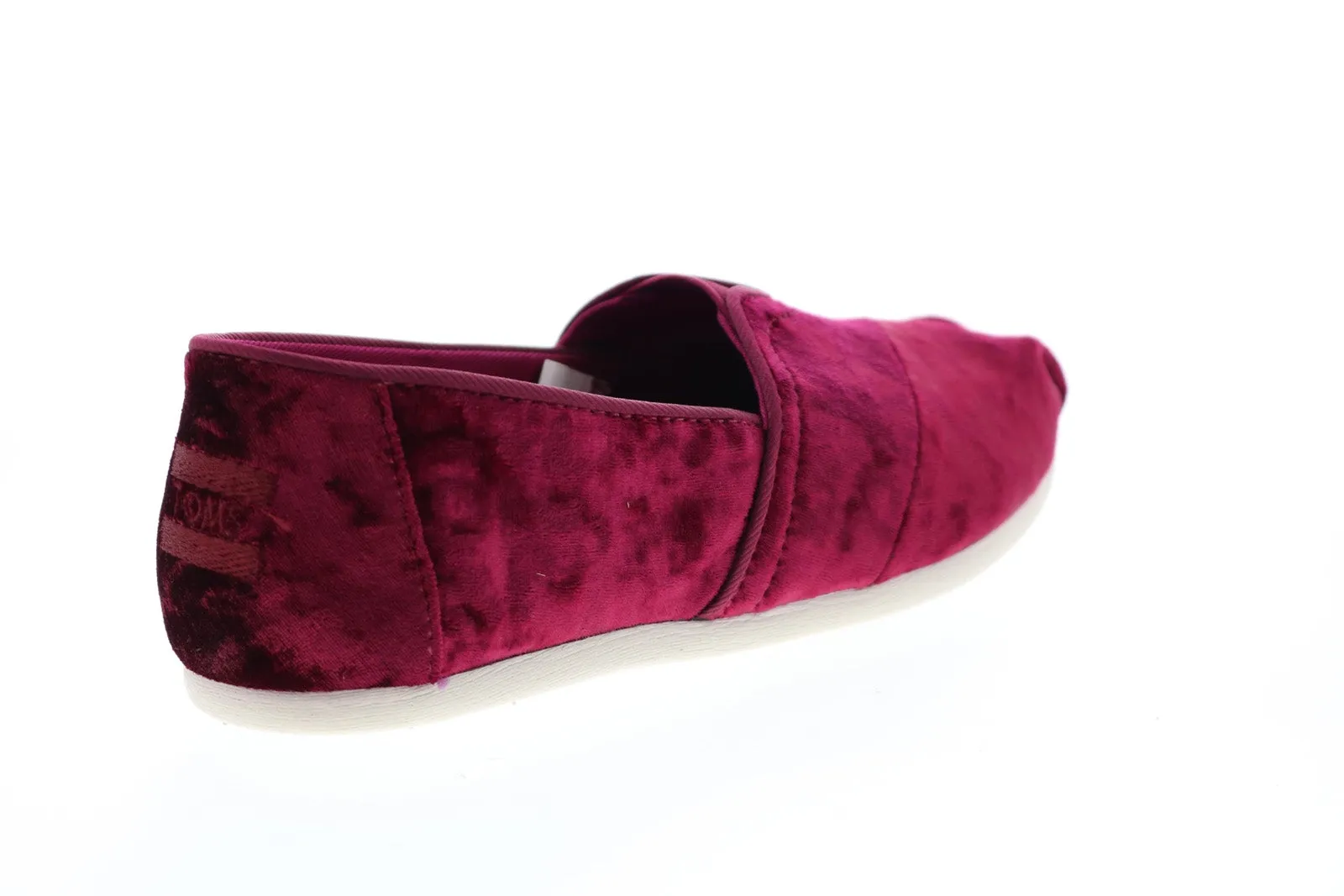 Toms Classic 10011310 Womens Red Canvas Loafer Flats Shoes