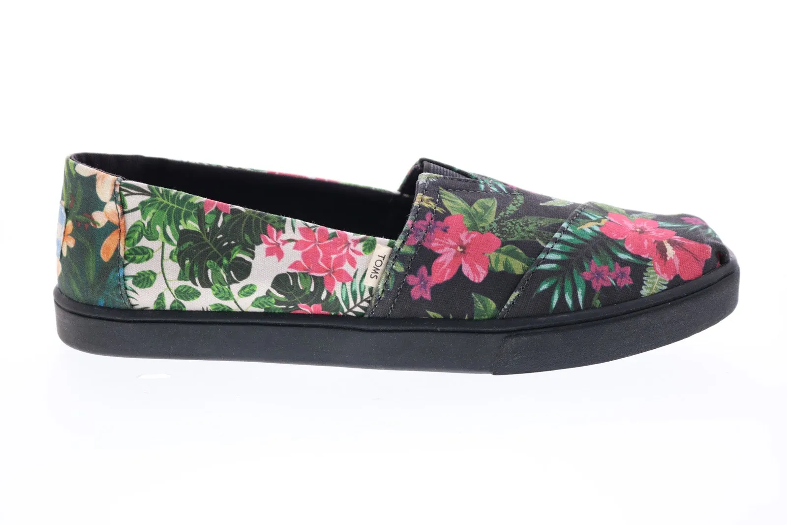Toms Classic 10015347 Womens Black Canvas Slip On Loafer Flats Shoes