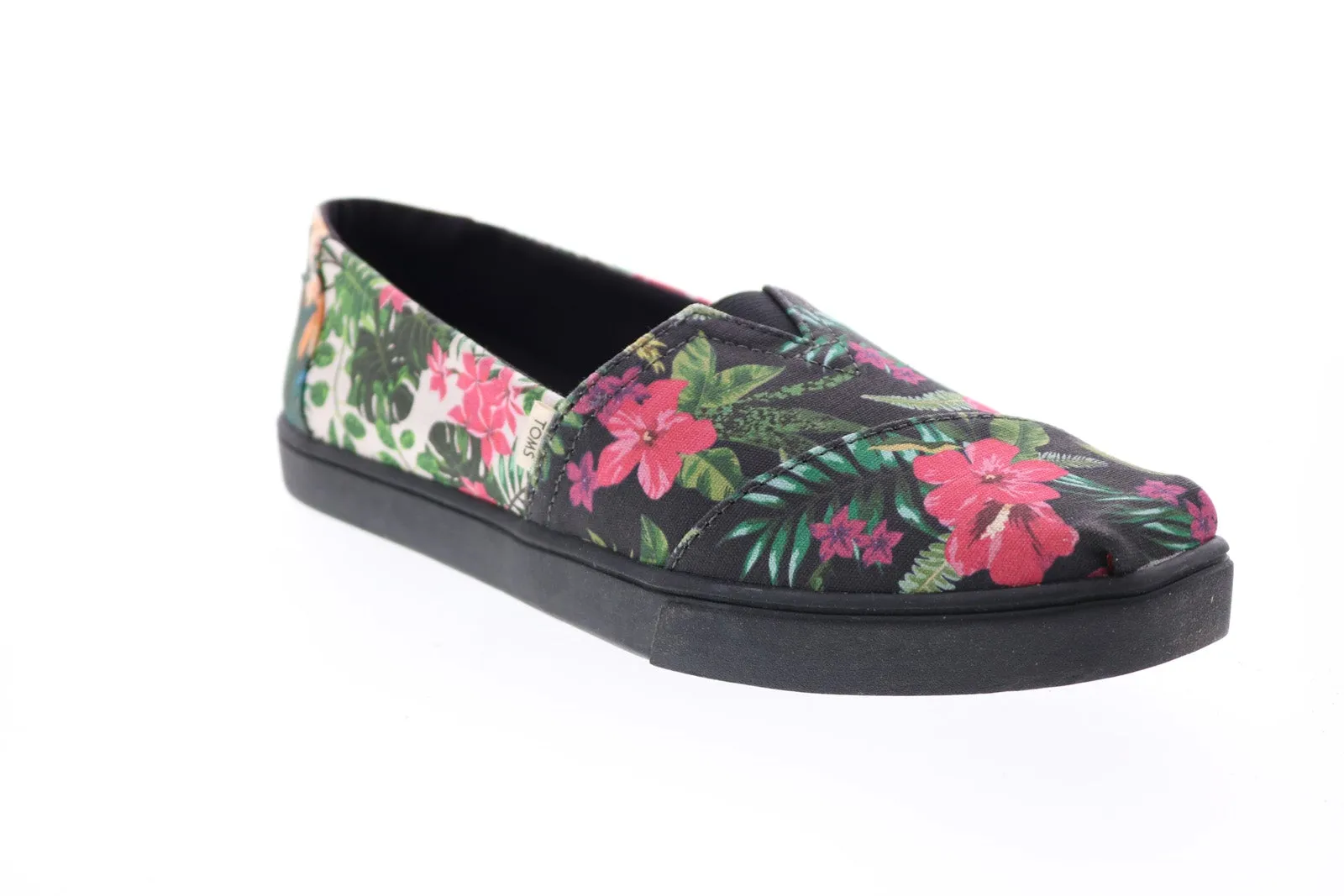 Toms Classic 10015347 Womens Black Canvas Slip On Loafer Flats Shoes