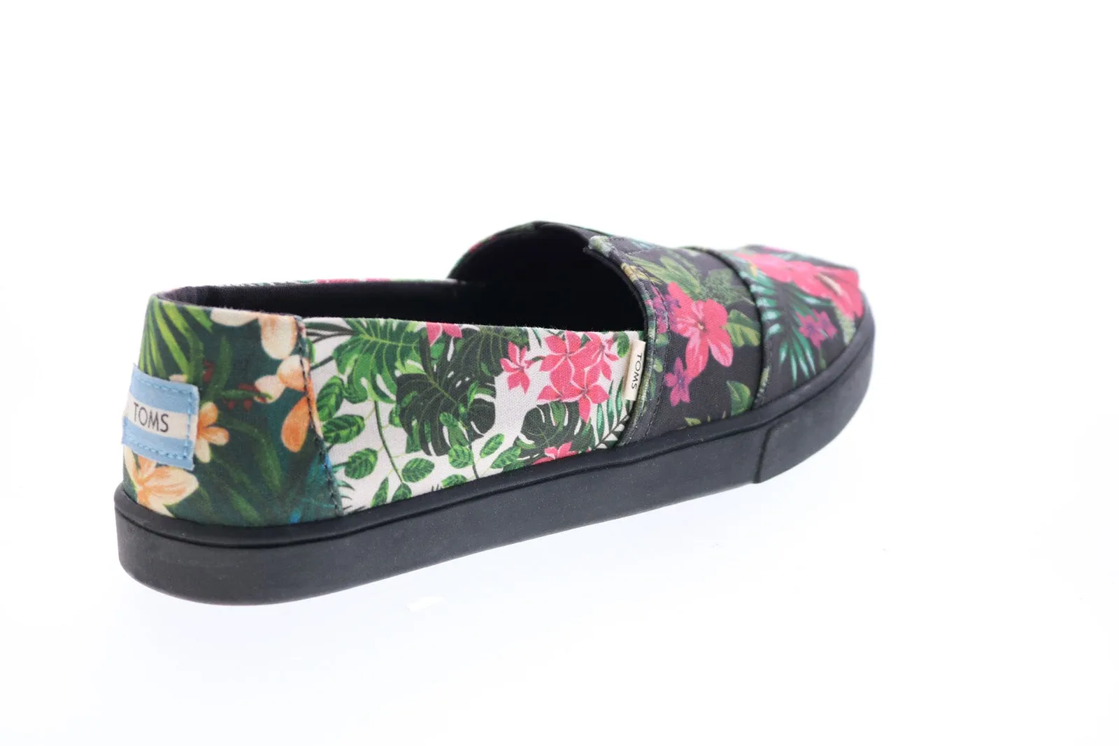Toms Classic 10015347 Womens Black Canvas Slip On Loafer Flats Shoes