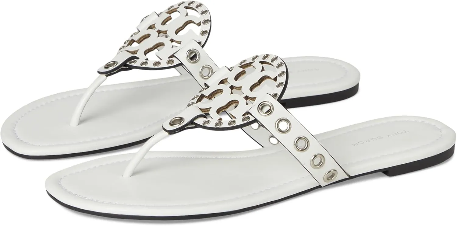 Tory Burch Women's Miller Eyelet Sandal Slide