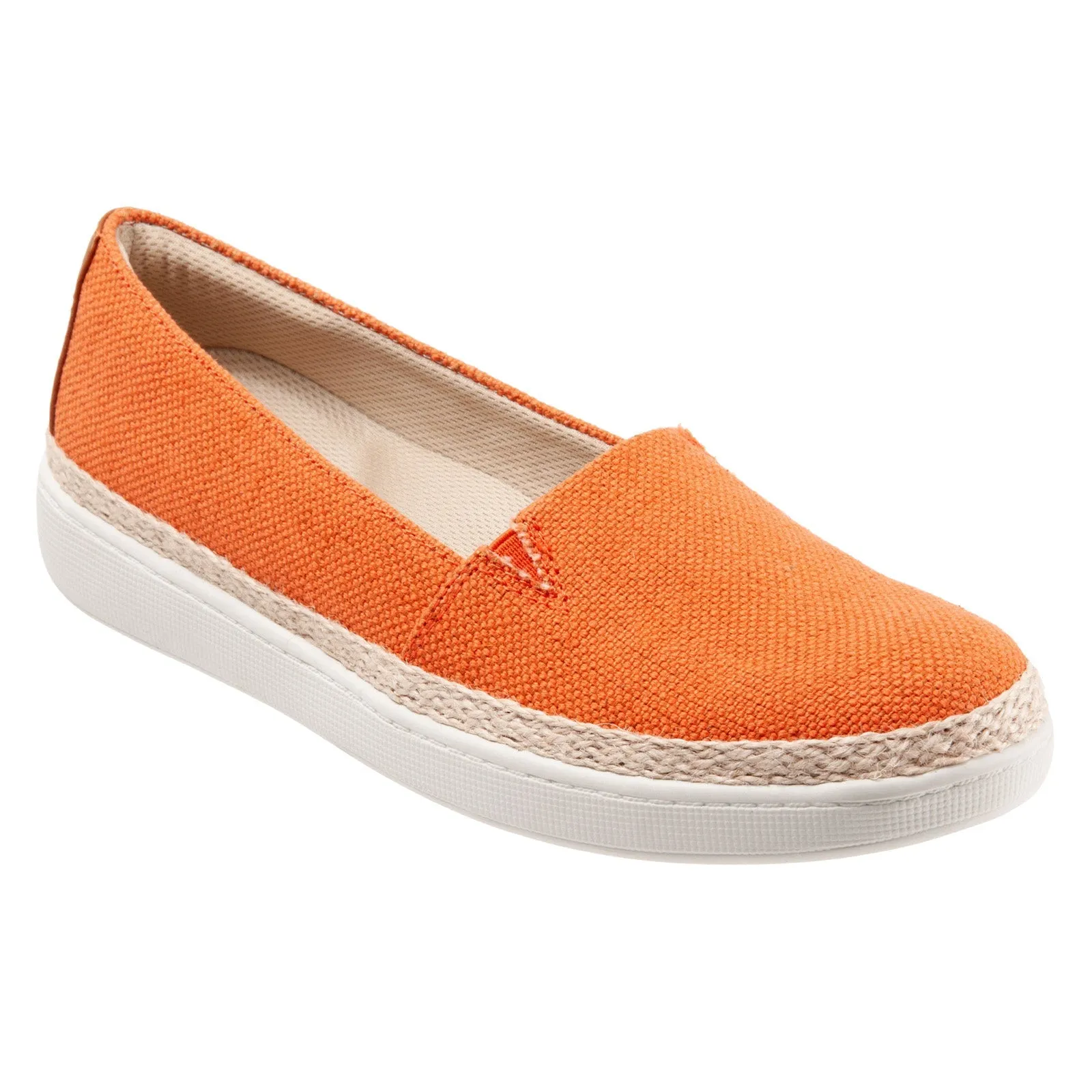 Trotters Accent T1803-800 Womens Orange Extra Wide Loafer Flats Shoes