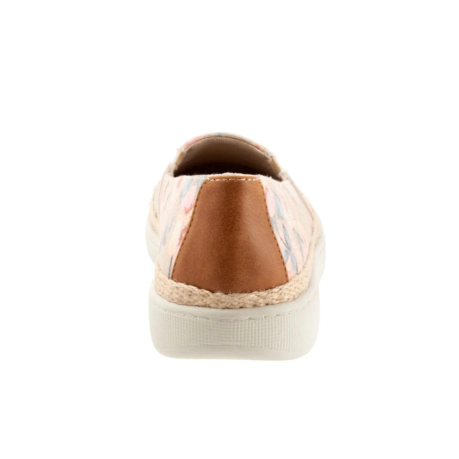 Trotters Accent T1803-921 Womens Beige Canvas Slip On Loafer Flats Shoes