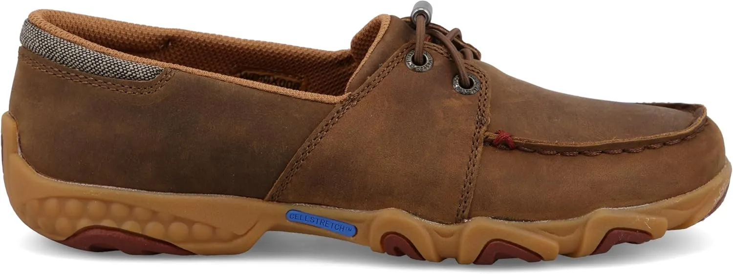 Twisted X Women's Boat Shoe Leather Driving Moccasins