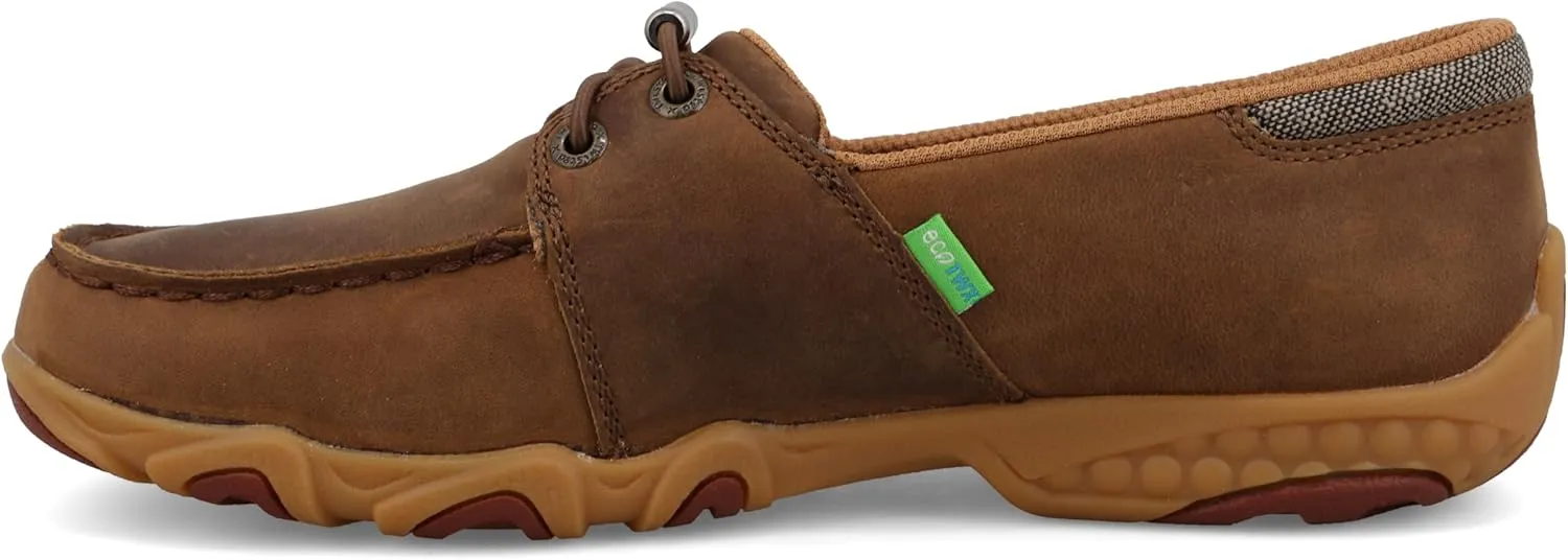 Twisted X Women's Boat Shoe Leather Driving Moccasins