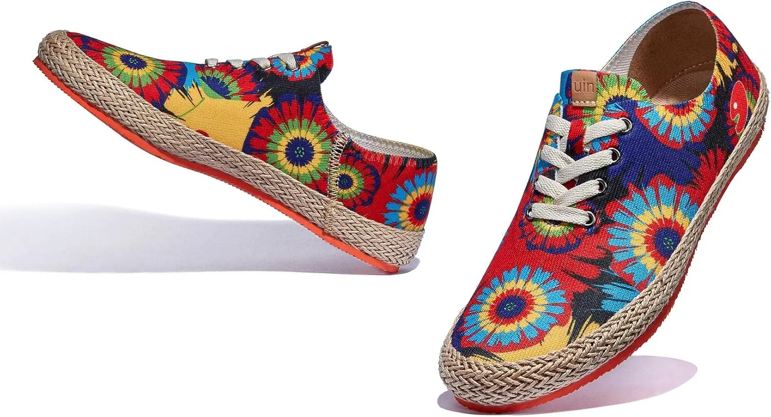 UIN Women's Art Painted Walking Casual Travel Shoes Lightweight Comfort Fashion Sneaker Formentera Series