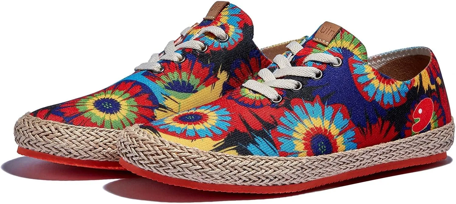 UIN Women's Art Painted Walking Casual Travel Shoes Lightweight Comfort Fashion Sneaker Formentera Series