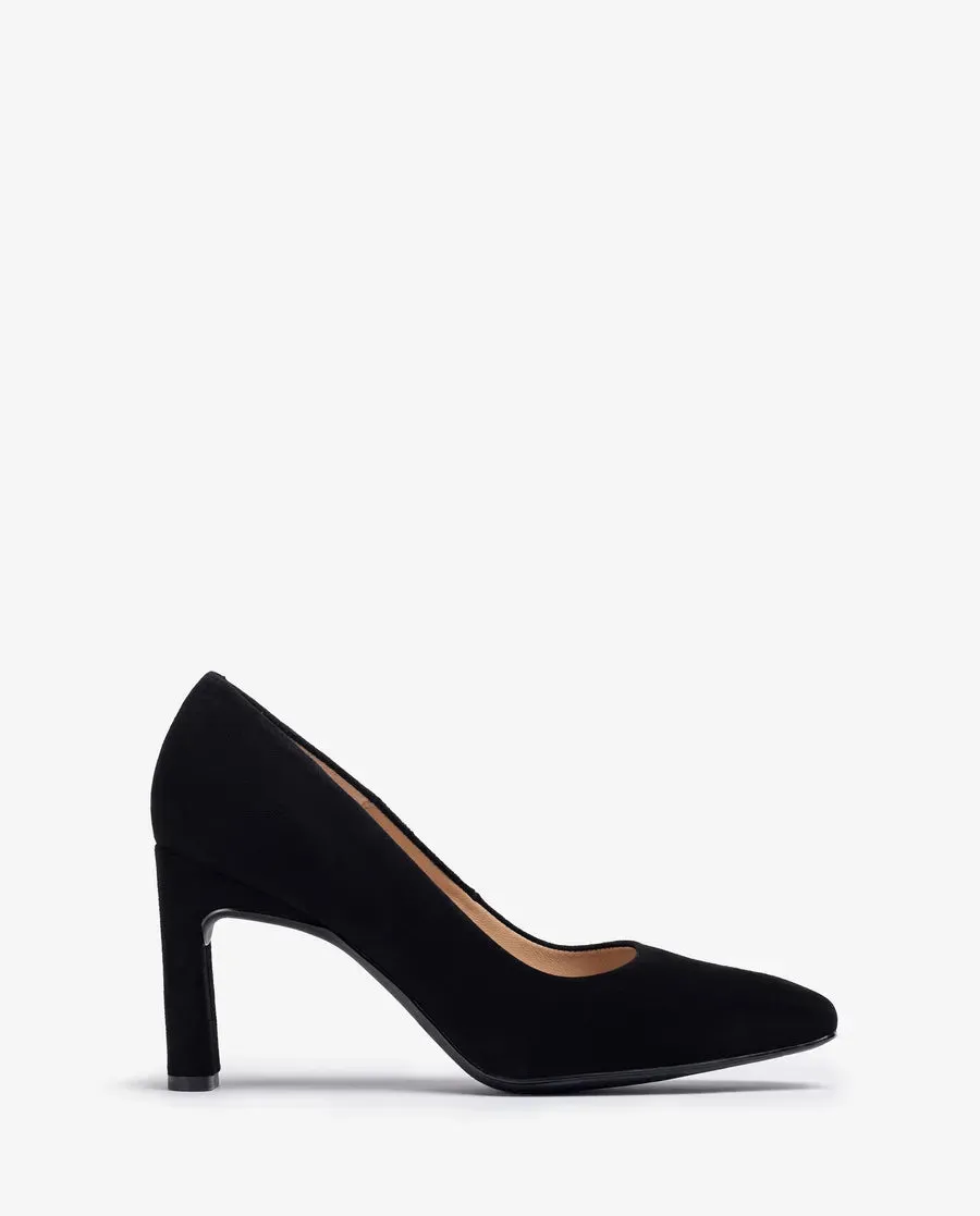 Unisa Black Suede Pump Waba 60078