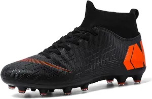 Unisex soccer sneakers are light, breathable, non-slip and shock-absorbing, and The youth high-top indoor lawn training hard bottom TF/AG.