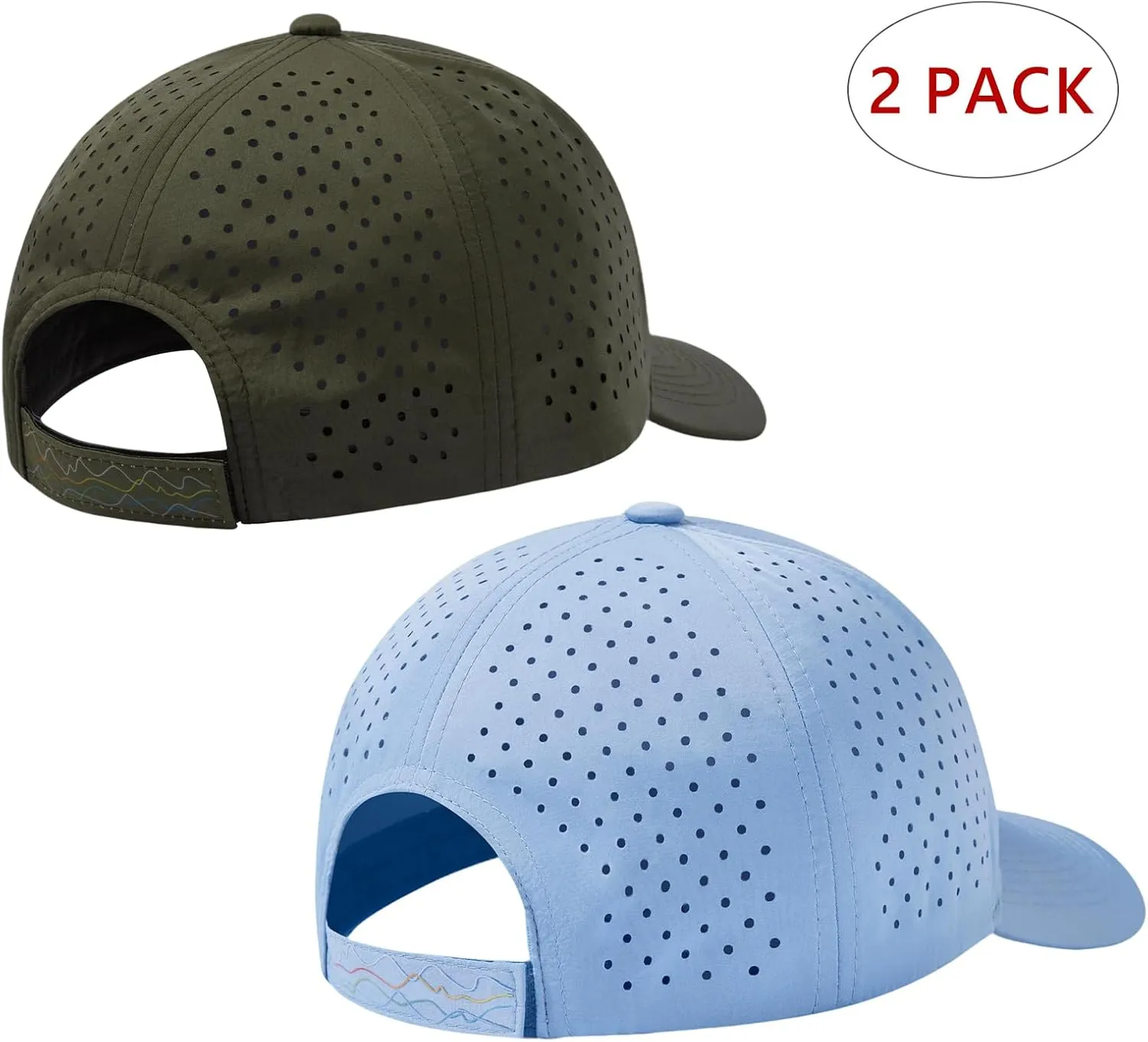 UPF 50  Performance Water Resistant Baseball Cap Lightweight Breathable Hat Golf Running Boat Hiking for Men Women