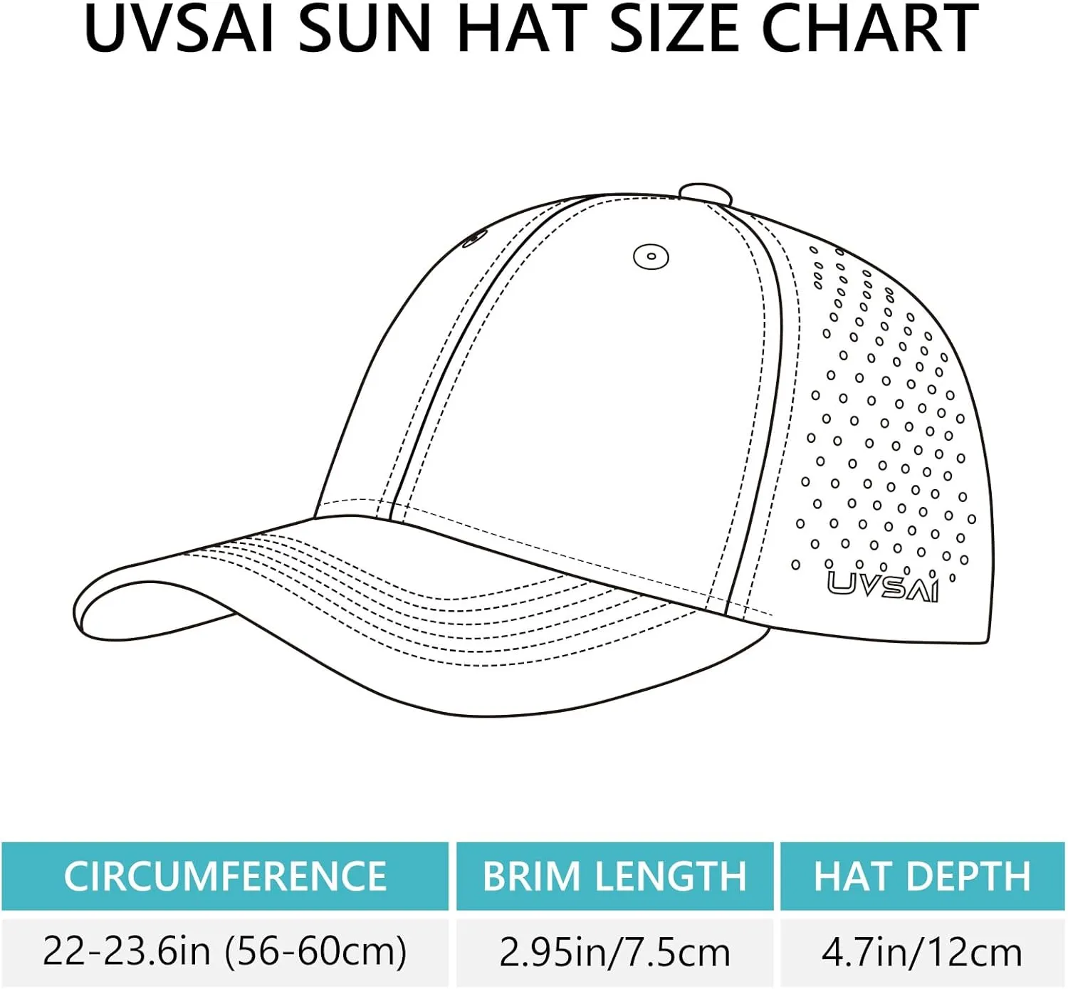 UPF 50  Performance Water Resistant Baseball Cap Lightweight Breathable Hat Golf Running Boat Hiking for Men Women