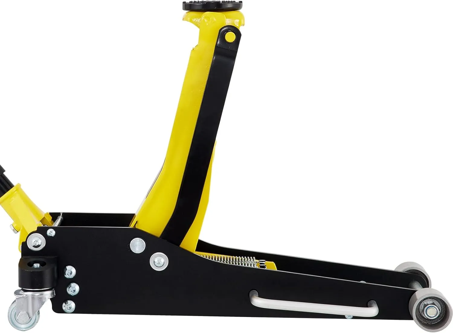 VEVOR 3 Ton Low Profile , Aluminum and Steel Racing Floor Jack with Dual Pistons Quick Lift Pump for Sport Utility Vehicle, Lifting Range 3-6/11"-19-11/16", yellow,black