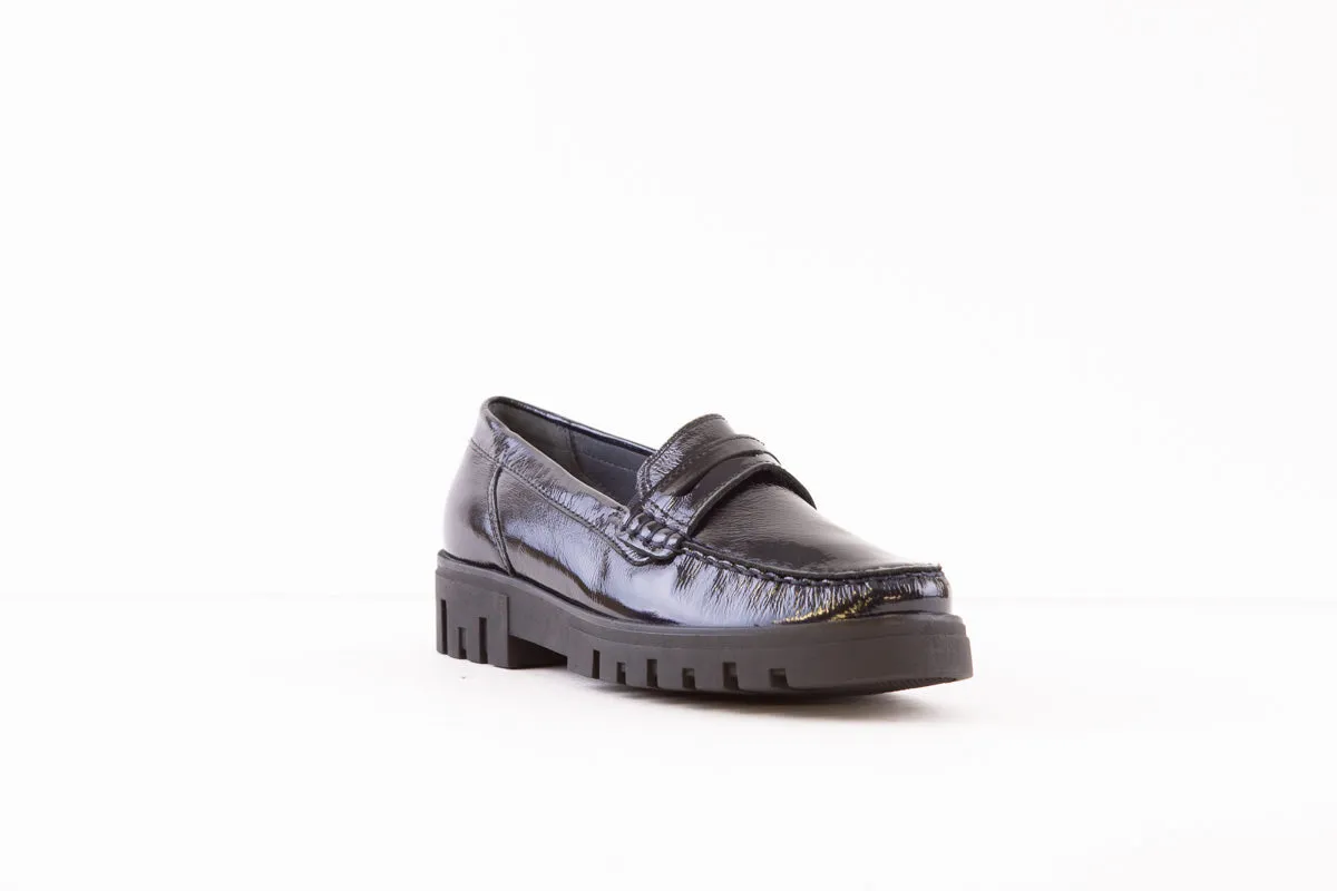 WALDLAUFER - 723502 143 SERENA-CHUNKY LOAFER - NAVY PATENT