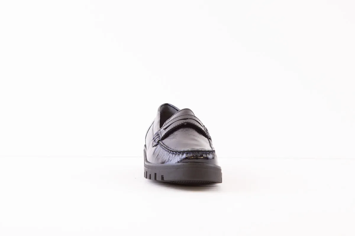 WALDLAUFER - 723502 143 SERENA-CHUNKY LOAFER - NAVY PATENT
