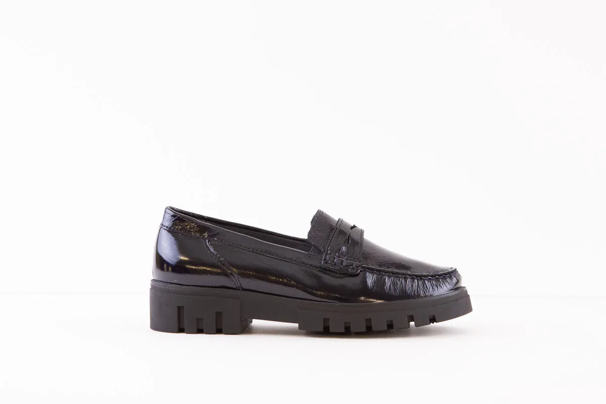 WALDLAUFER - 723502 143 SERENA-CHUNKY LOAFER - NAVY PATENT