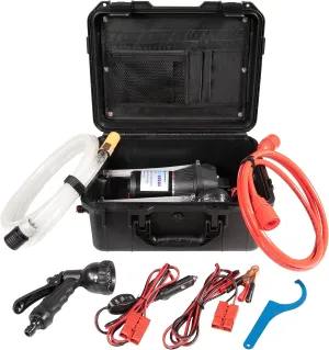 WaterPORT HydroSpray Electric Shower Pump for Portable Water Tanks or Any Body of Water; Allows Continuous Flow for Camping Showers, Overlanding, Rinsing Gear
