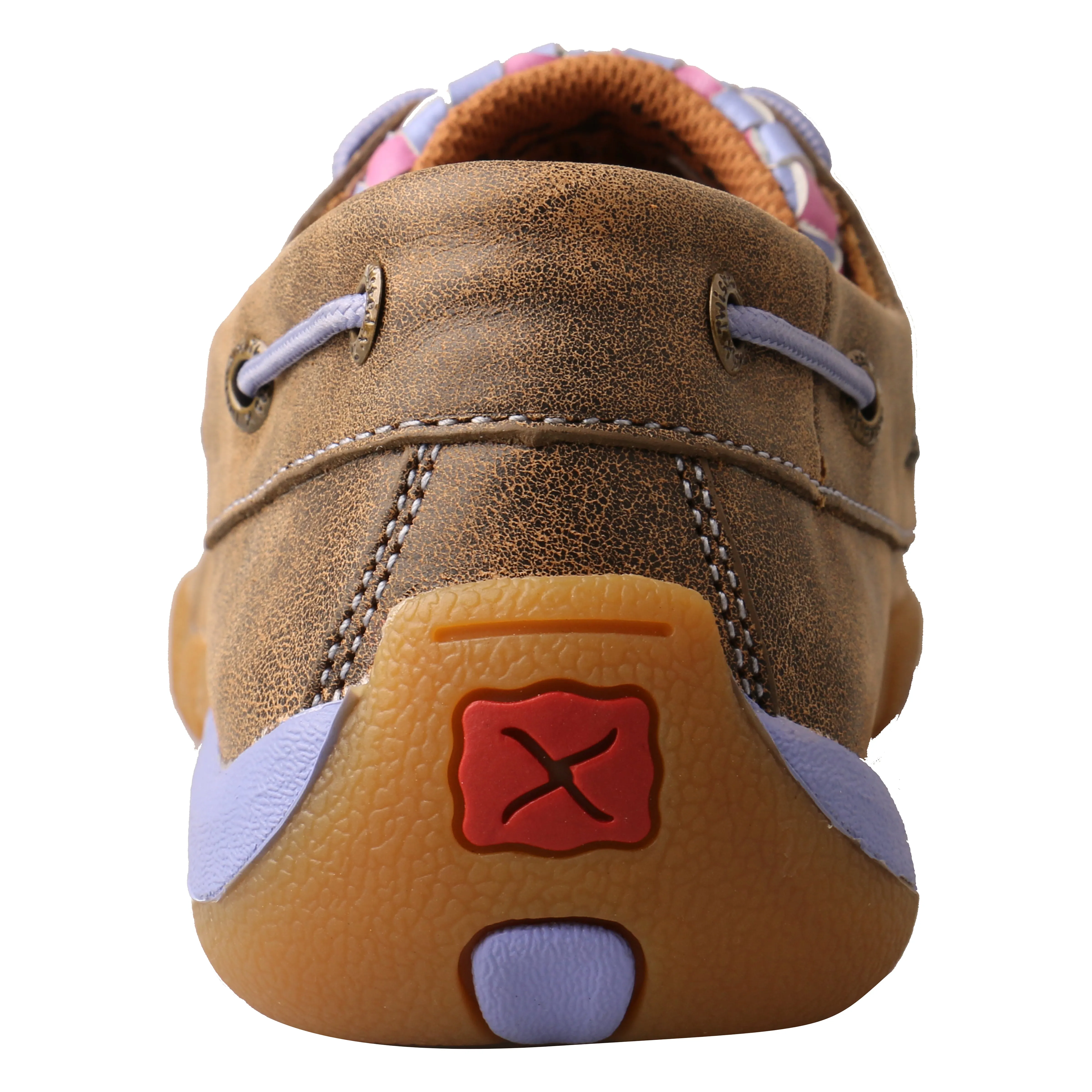 WDM0134 Boat Shoe  Driving Moc -  Woven Purple