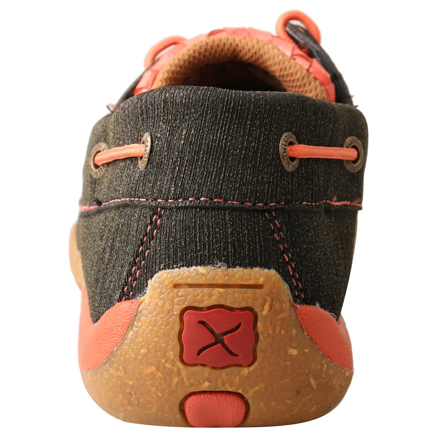 WDM0141 Boat Shoe Driving Moc-  Woven Coral
