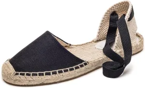 Women Espadrille Lace Up Flats Comfortable Summer Breathable Espadrille Sandals Adjustable Shoelace Dating Work Travel