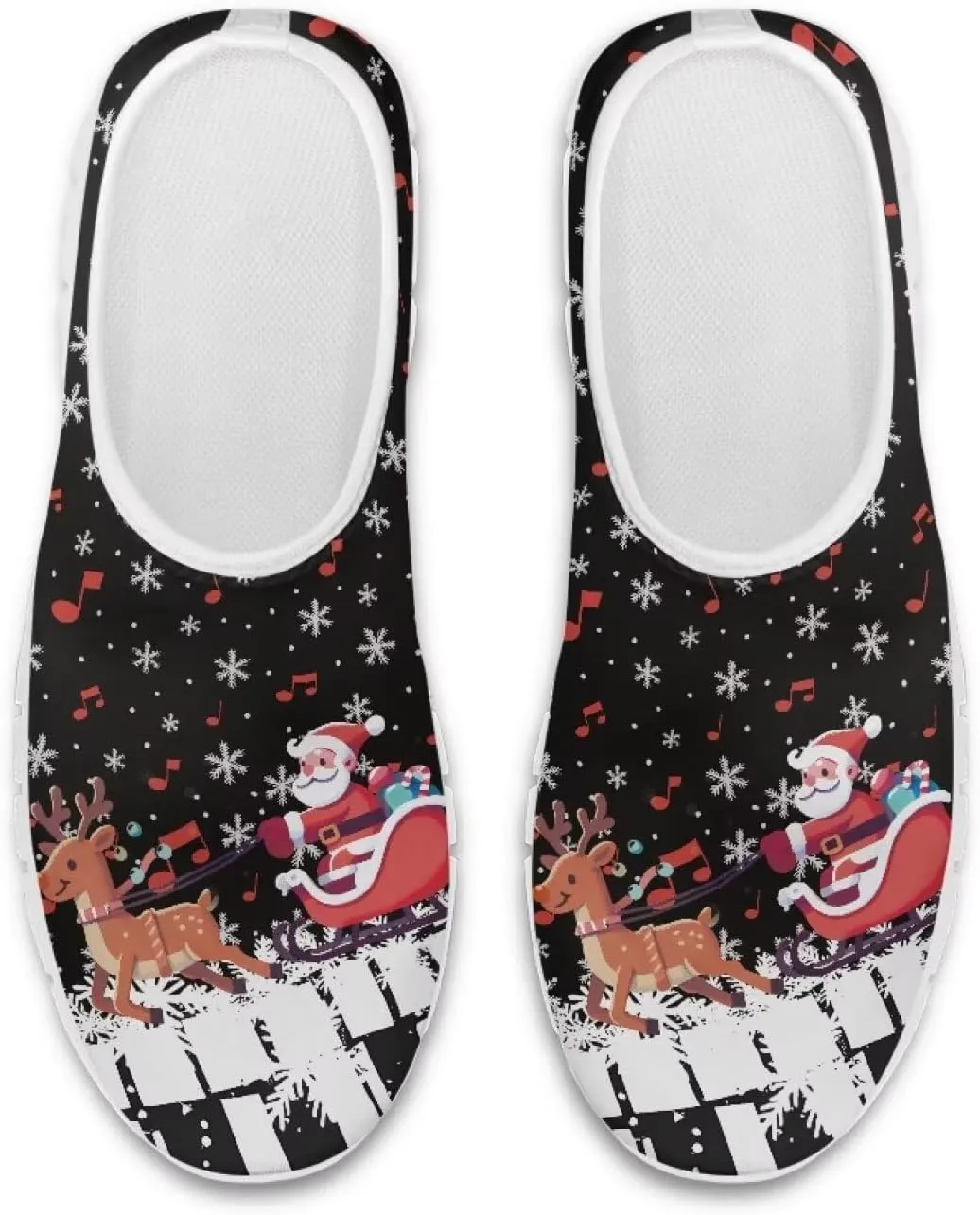 Women's Christmas Sneaker Casual Low Top Cozy Shoes Slip On Lightweight Anti-Skid Workout Walking Sneaker for Women US 5.5-11.5